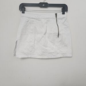 SKYLAR MEDISON Women's White Canvas Short Mini Skirt Size M